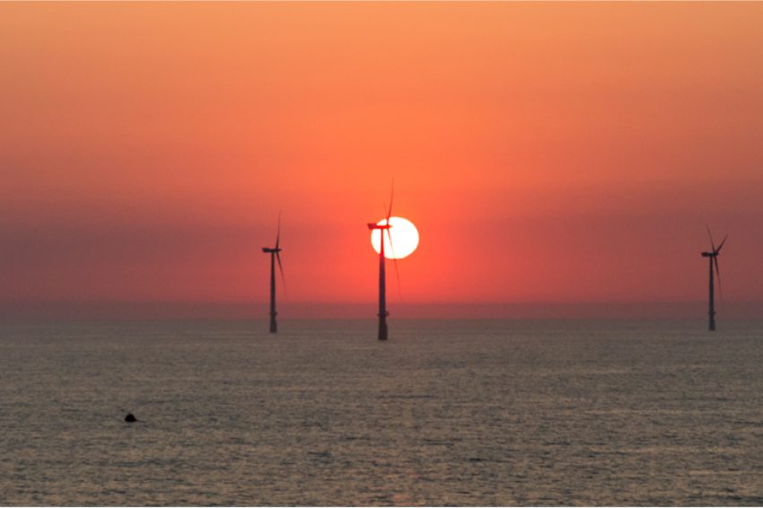 Windmolens Noordzee